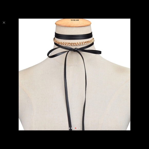 GOLD CHAIN LAYERED WRAP CHOKER - Picture 2 of 6