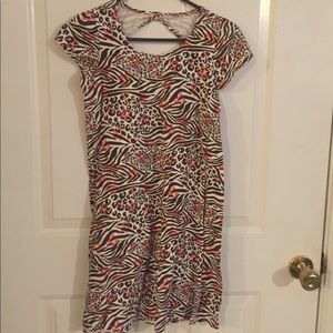 Key hole leopard print light dress