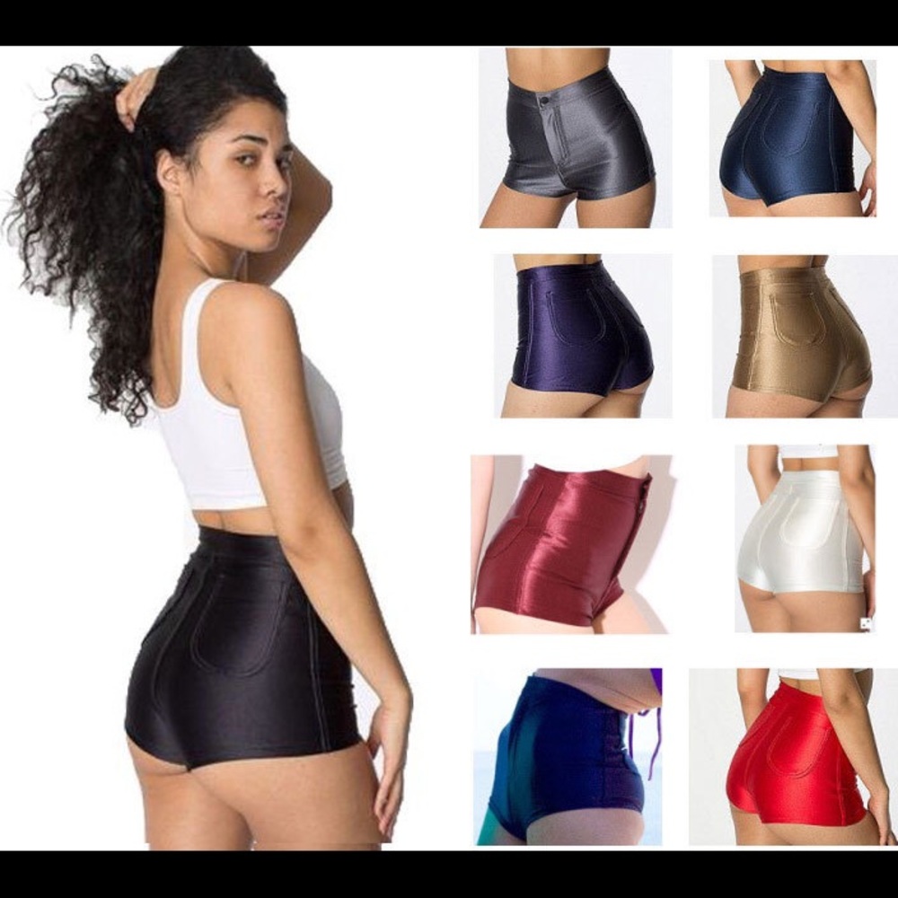 Black AMERICAN APPAREL High Waited Shorts