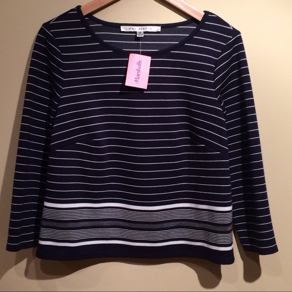 Max Studio Striped Top
