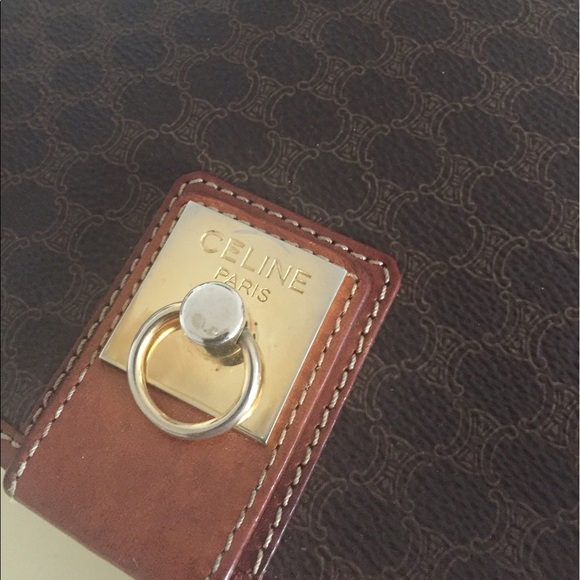 Vintage Celine Cross Body Bag Leather And Canvas - Picture 2 of 8