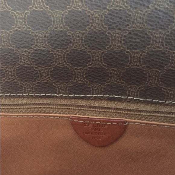 Vintage Celine Cross Body Bag Leather And Canvas - Picture 5 of 8