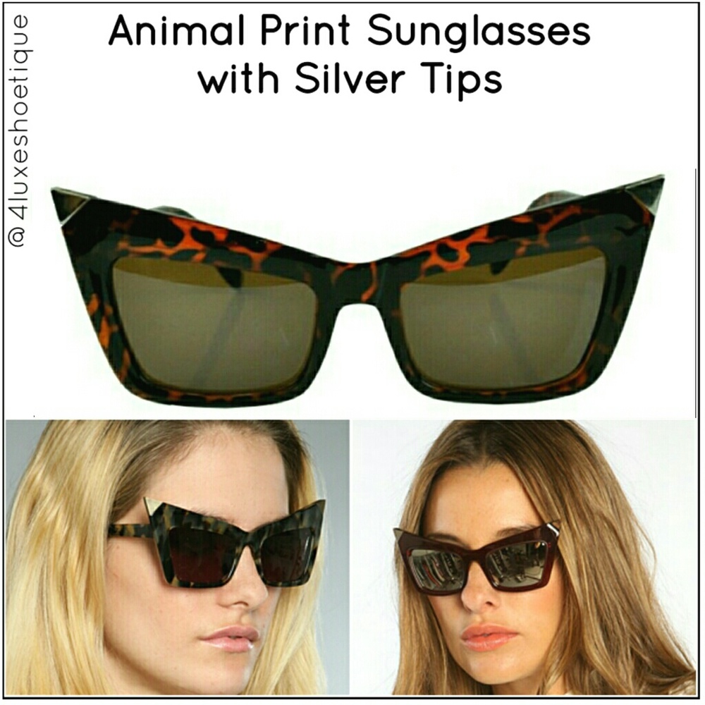 NEW Animal Print Cat Eye Sunglasses