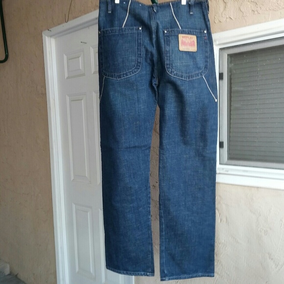 Men's Replay Jeans 32 Size Run Big W34" L34" - Picture 2 of 7