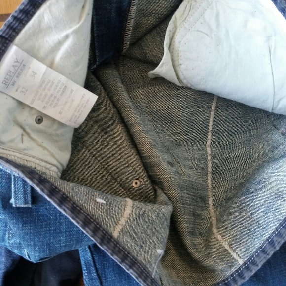 Men's Replay Jeans 32 Size Run Big W34" L34" - Picture 4 of 7