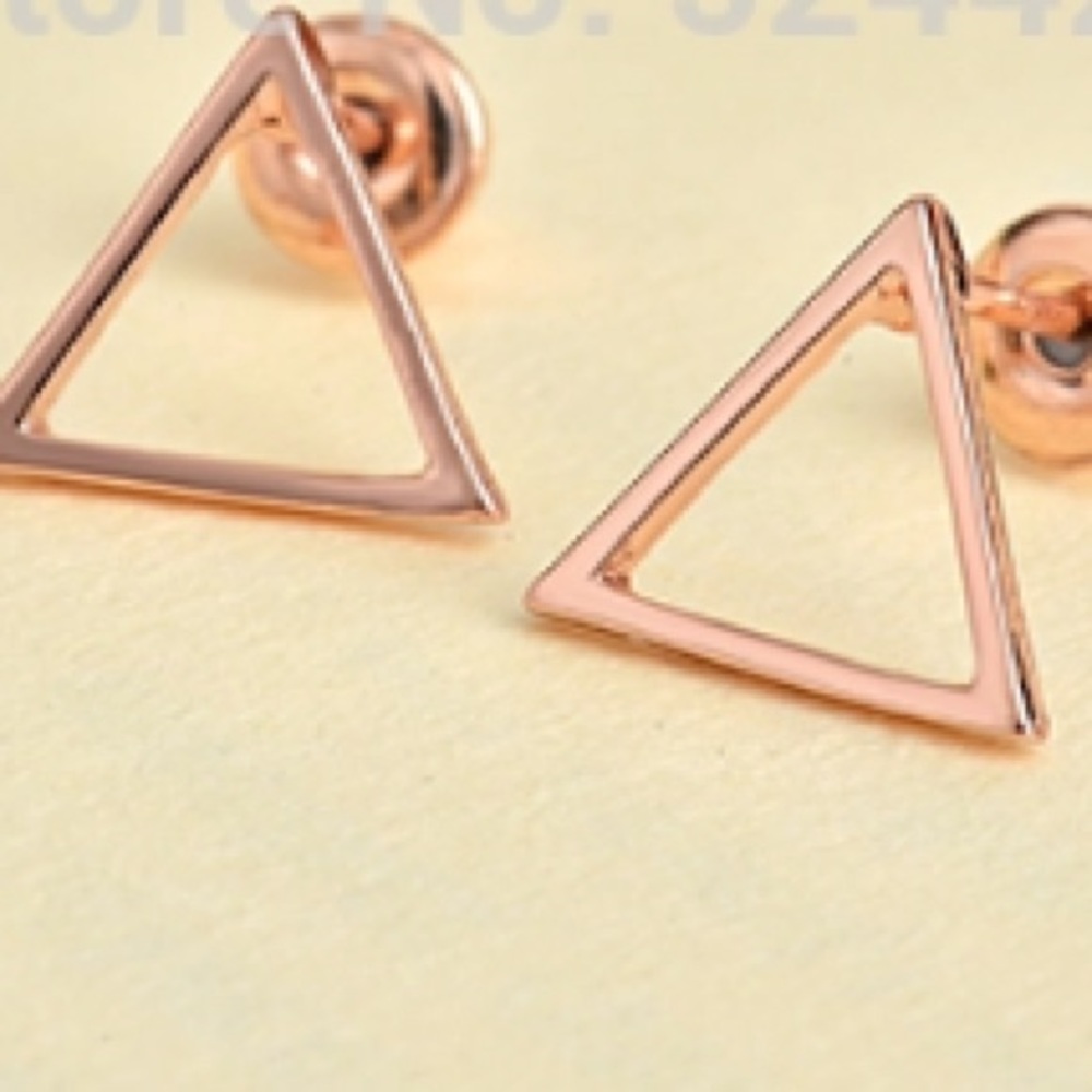Triangle Earrings - Picture 2 of 3