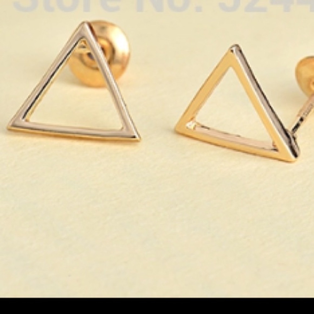 Triangle Earrings - Picture 3 of 3