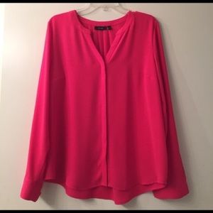 APT 9 Pink long sleeve shirt blouse size Large