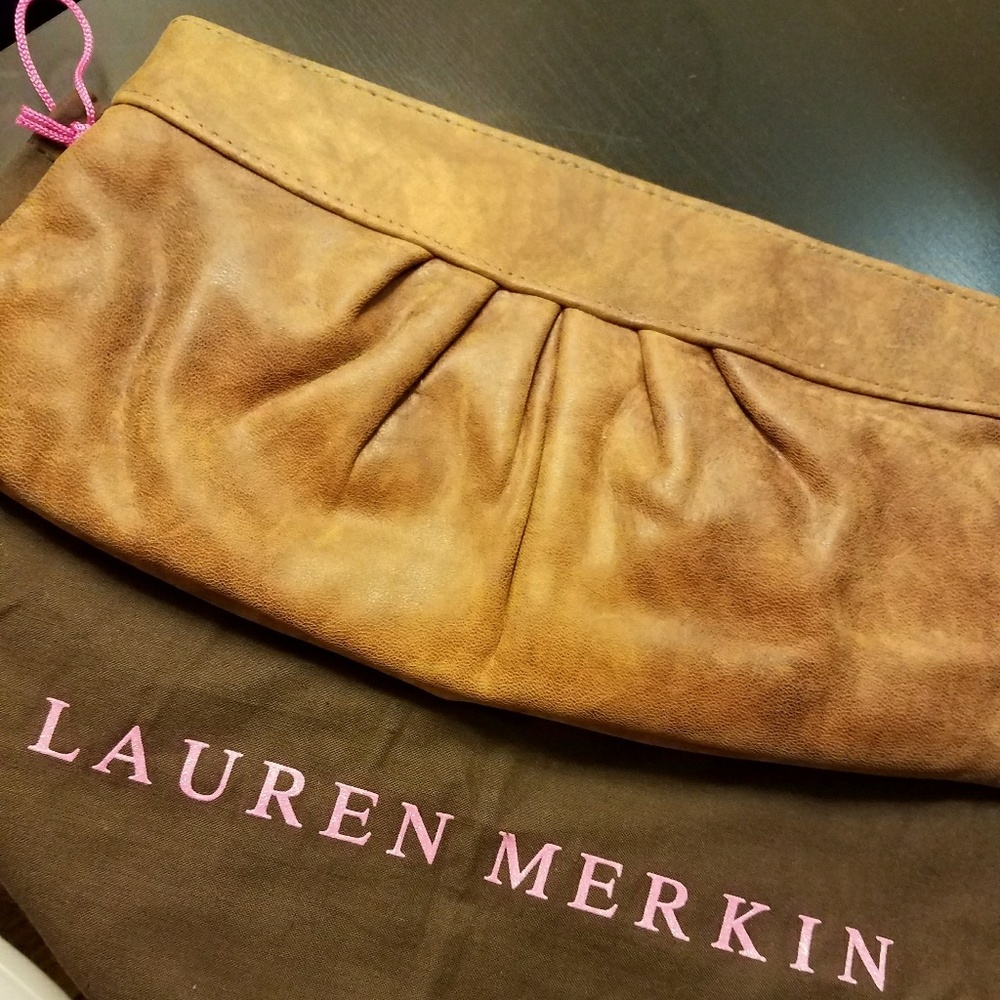 Lauren Merkin Distressed Leather Clutch