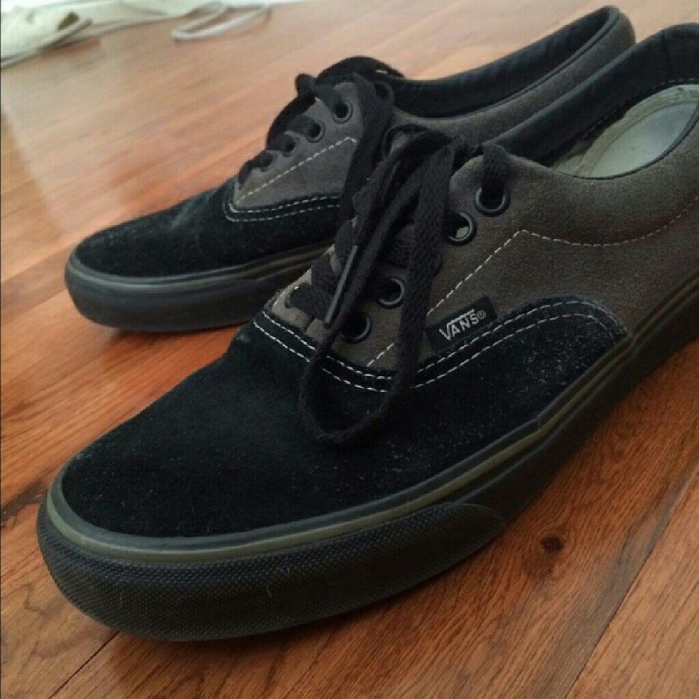 Black & Grey Vans 9.5 Womens