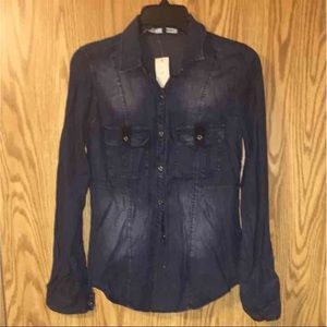 Maurice's Denim Long-sleeved Button Down