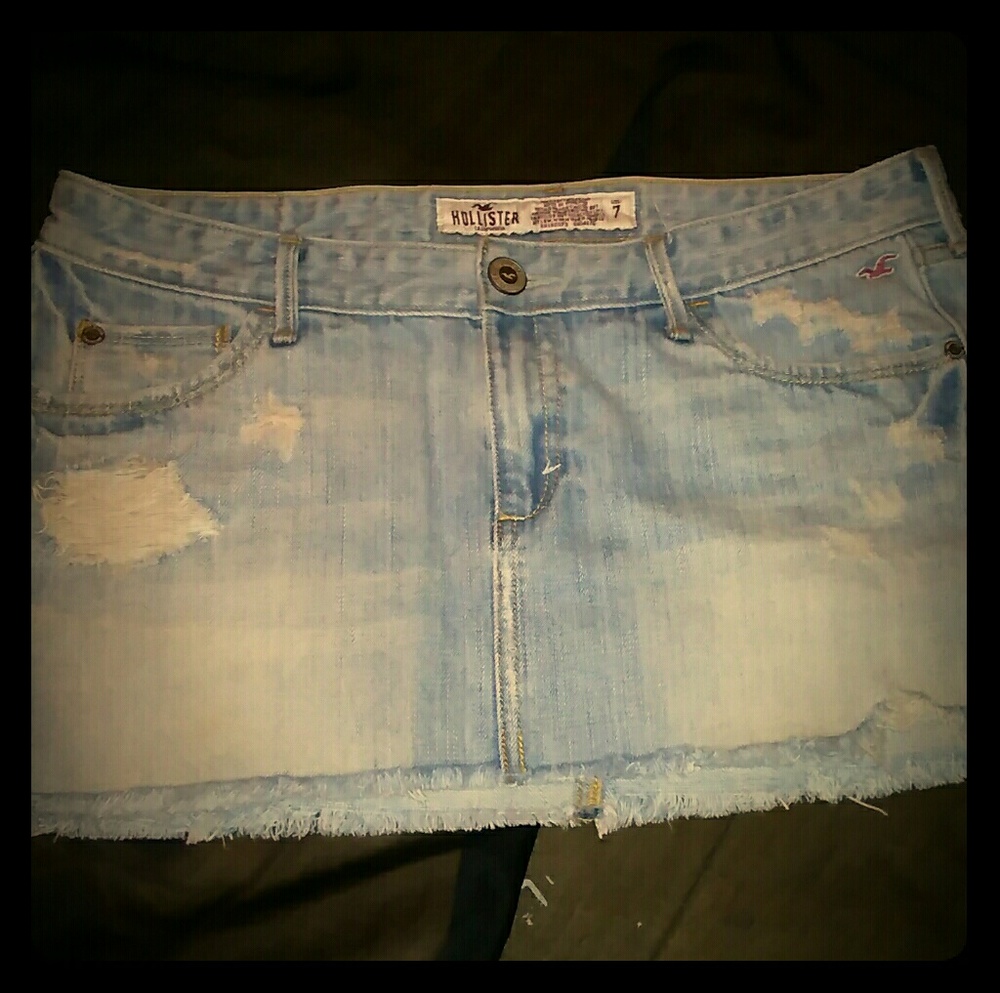 Hollister jean skirt