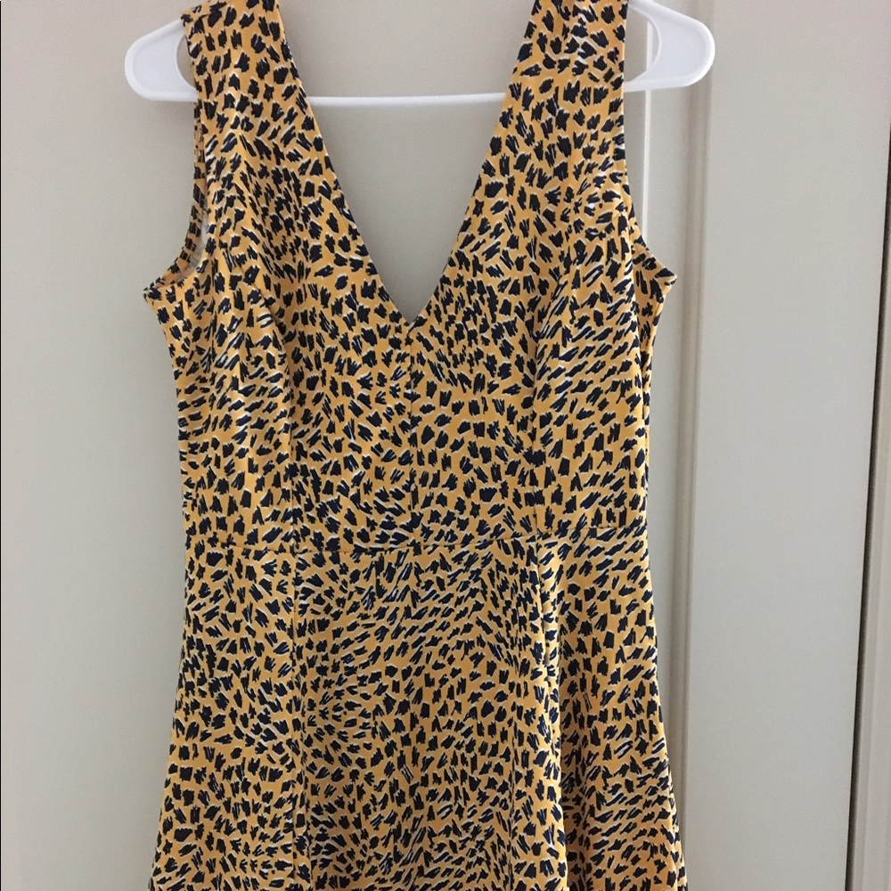 H&M yellow jersey skater summer dress NWOT