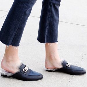 Jeffrey Campbell Apfel Fur-lined Mule