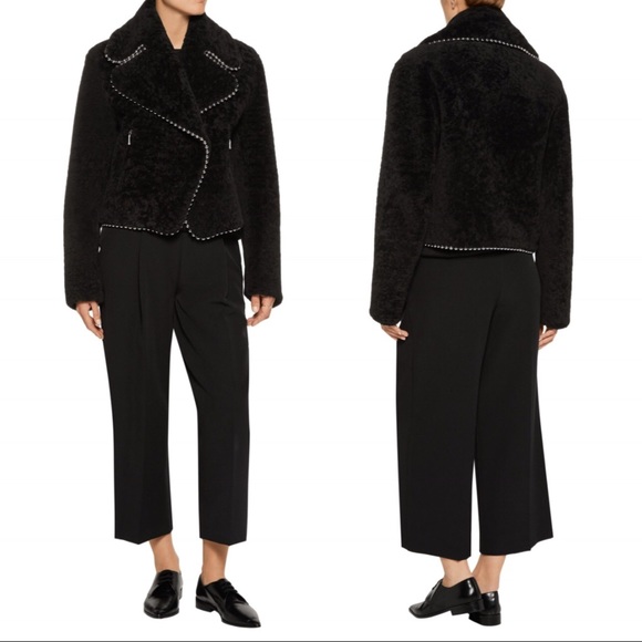 ✨HP✨NWOT Alexander Wang Embellished Shearling Coat - Picture 2 of 10