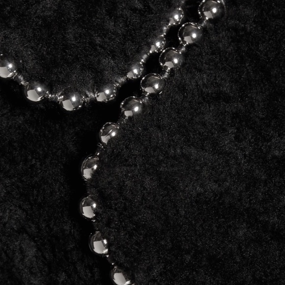 ✨HP✨NWOT Alexander Wang Embellished Shearling Coat - Picture 3 of 10