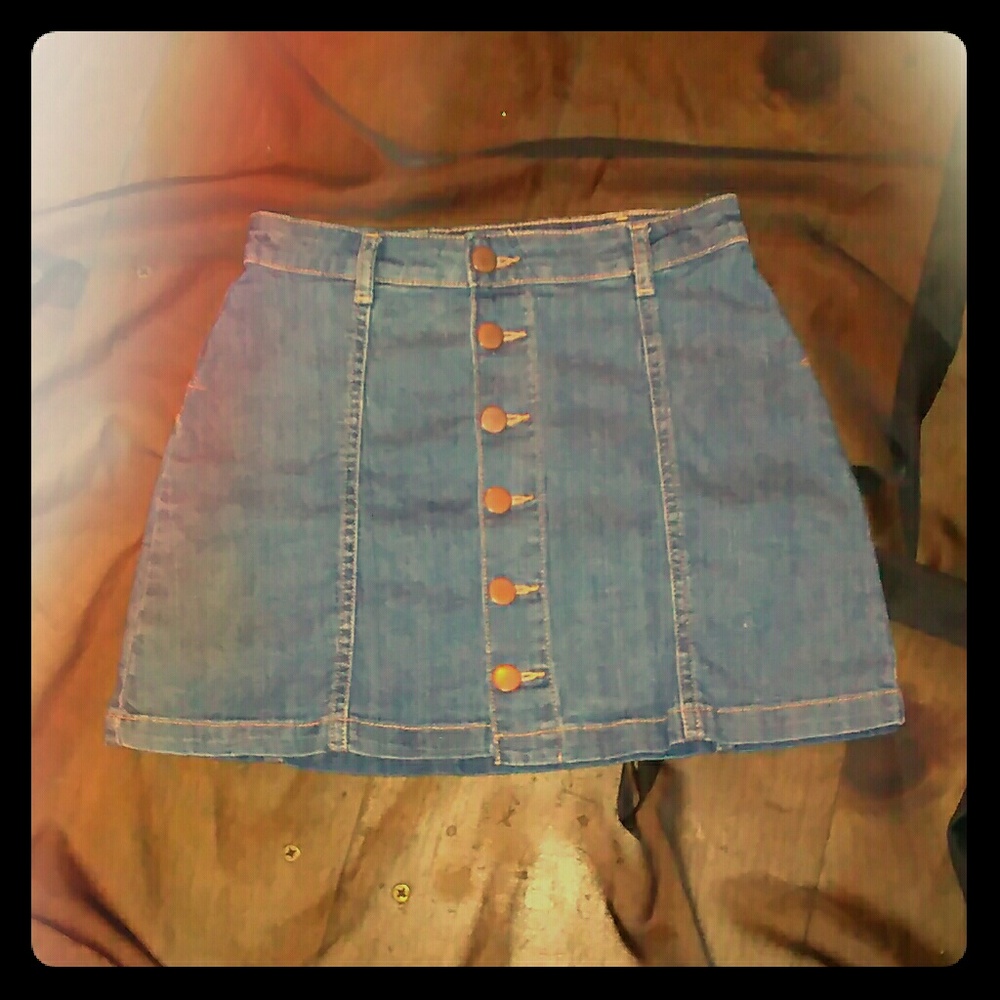 Jean mini skirt