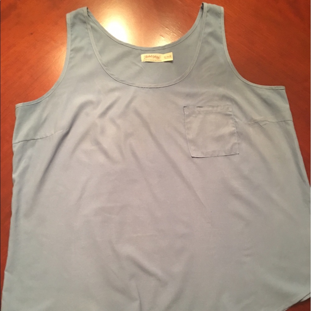 ‼️SALE! 💥Blue Shell Sleeveless Shirt SZ XL 💥‼️
