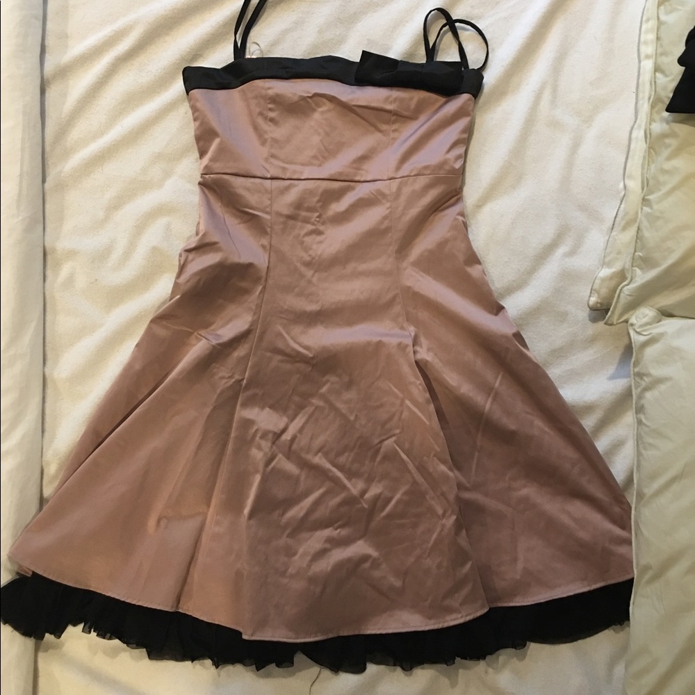 Pink and black cocktail dress!