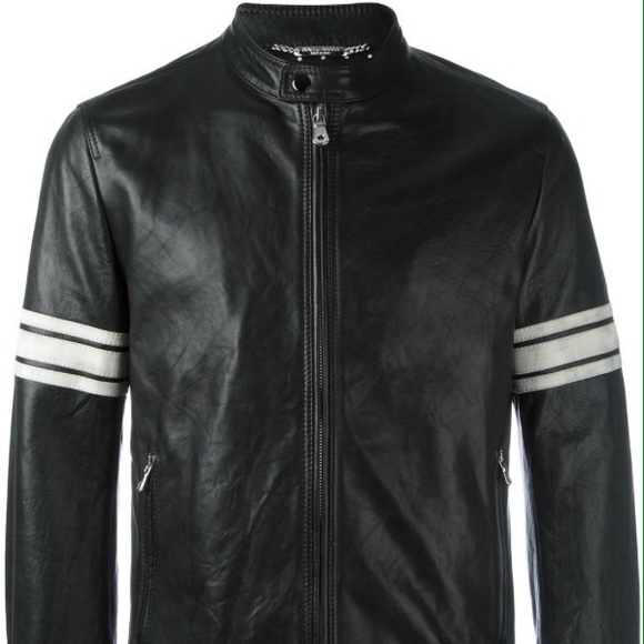 TUDS biker Style Leather Jacket. By David Beckham - Picture 1 of 4