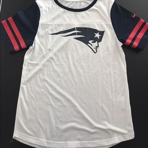 Nike patriots t shirt with jersey sleeves