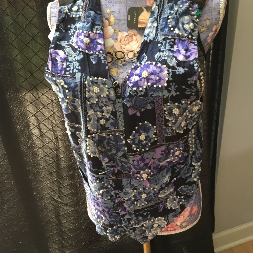 Embellished vintage vest