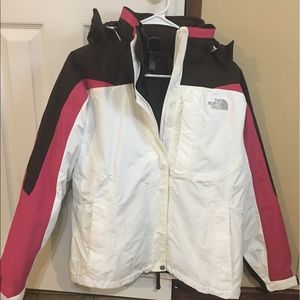 North face coat with removable jacket