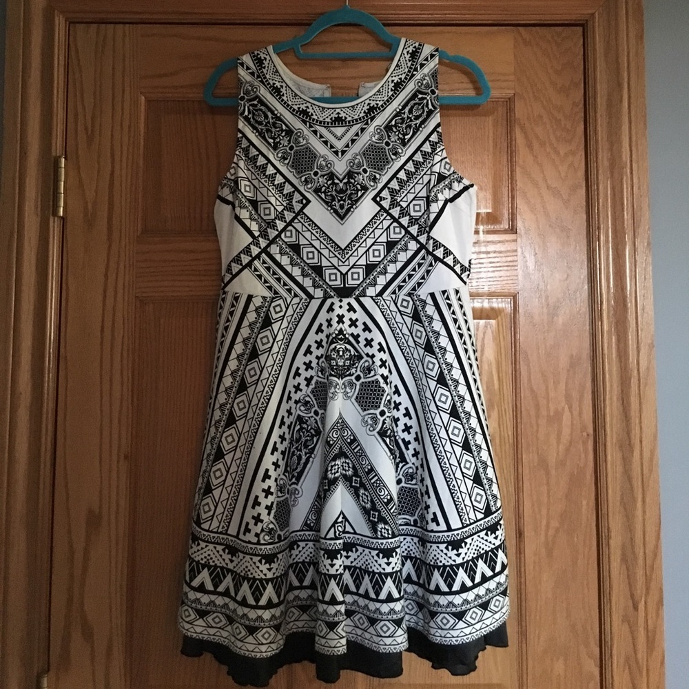 Black and white boutique dress