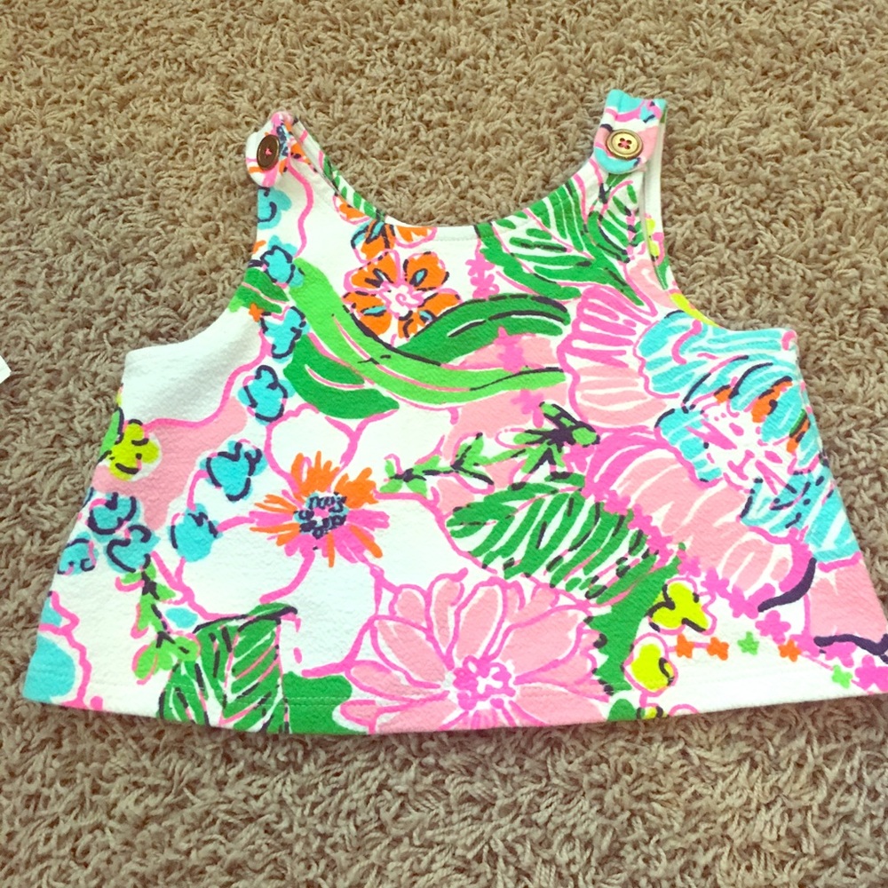 NWOT~Lilly Pulitzer~Girl~Tank Top Nosie Posey 6/6X
