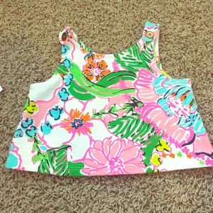 NWOT~Lilly Pulitzer~Girl~Tank Top Nosie Posey 6/6X