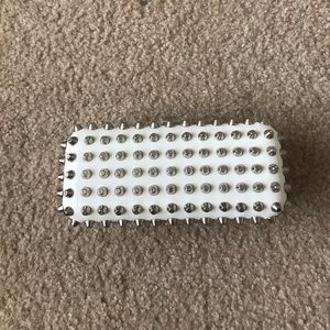 White studded clutch