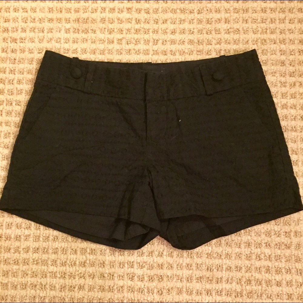 Banana Republic black embroidered shorts
