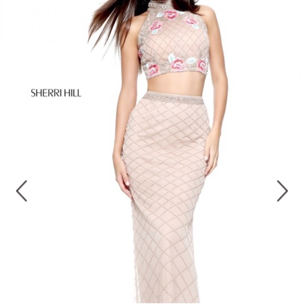 two piece sherri hill prom dress