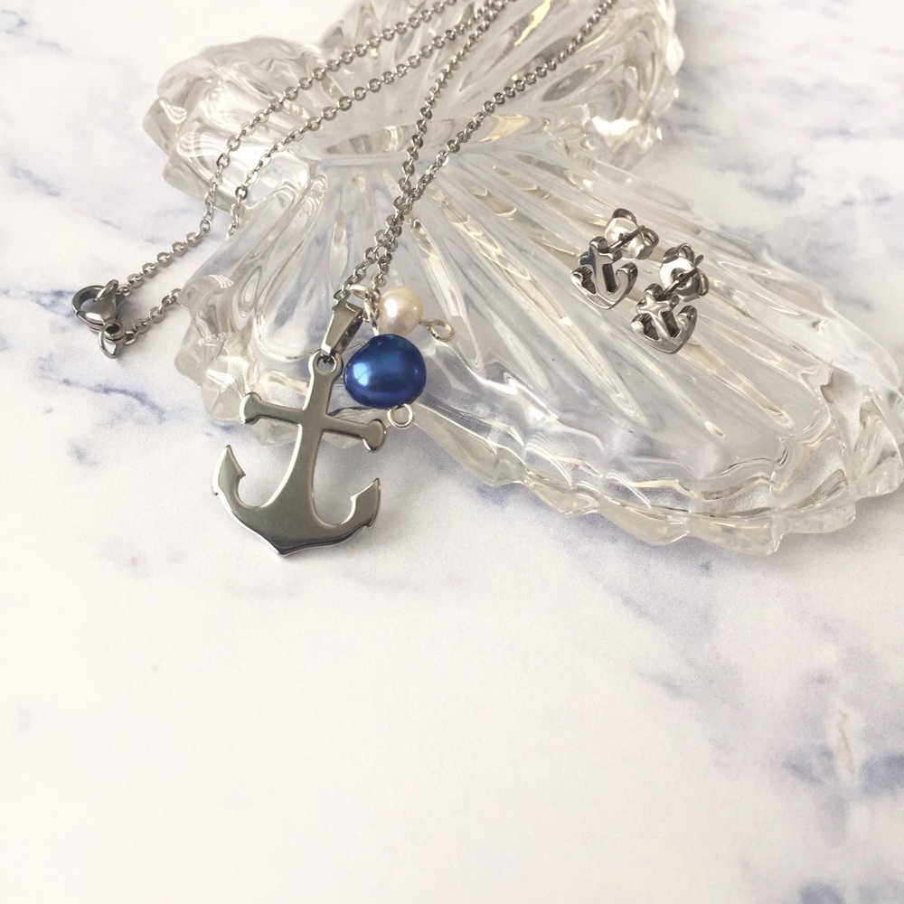 🌸2 for $22 🌸Anchor Stainless Steel jewelry set