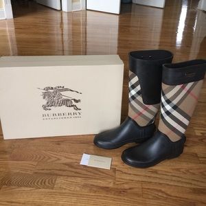 Burberry rain boots