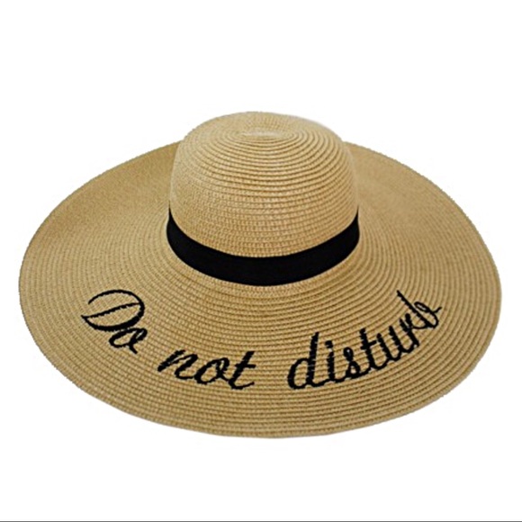 "Do not disturb" straw sun hat - Picture 4 of 4