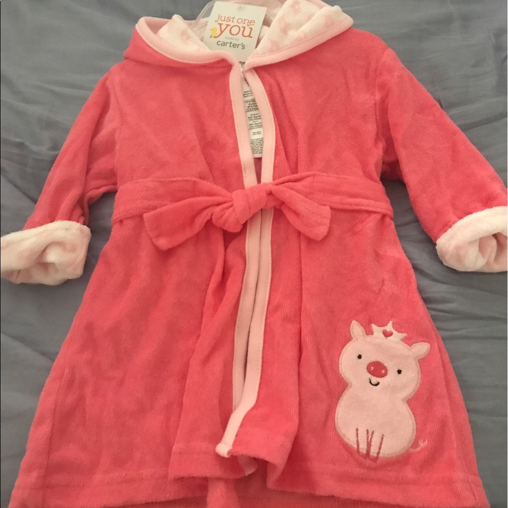 0-9month hooded bath robe