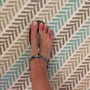 Silver Metallic Sandals