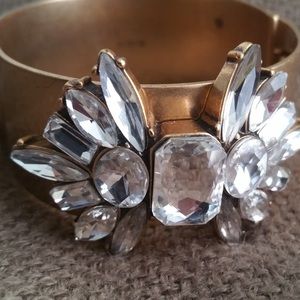 J. Crew Golden snd Crystal Bangle