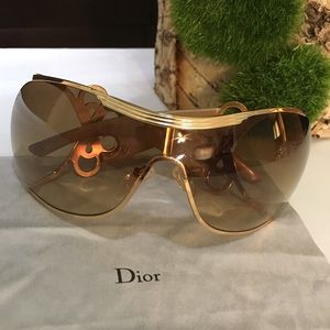 Christian Dior Dior1 QGY2K Gold Sunglasses