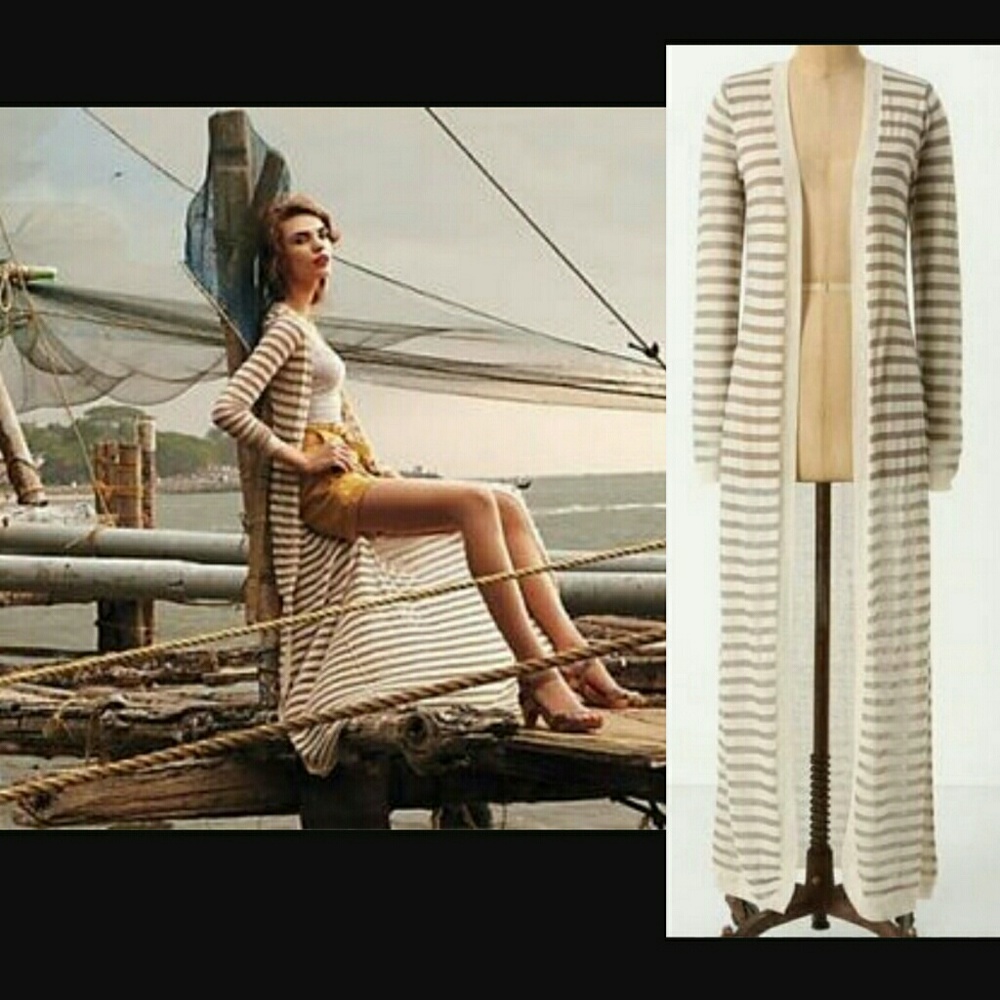 Line upon line cardi stripped cardigan sz XS