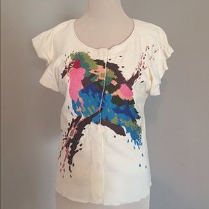 ANTHROPOLOGIE Sleeping on Snow cardigan sweater