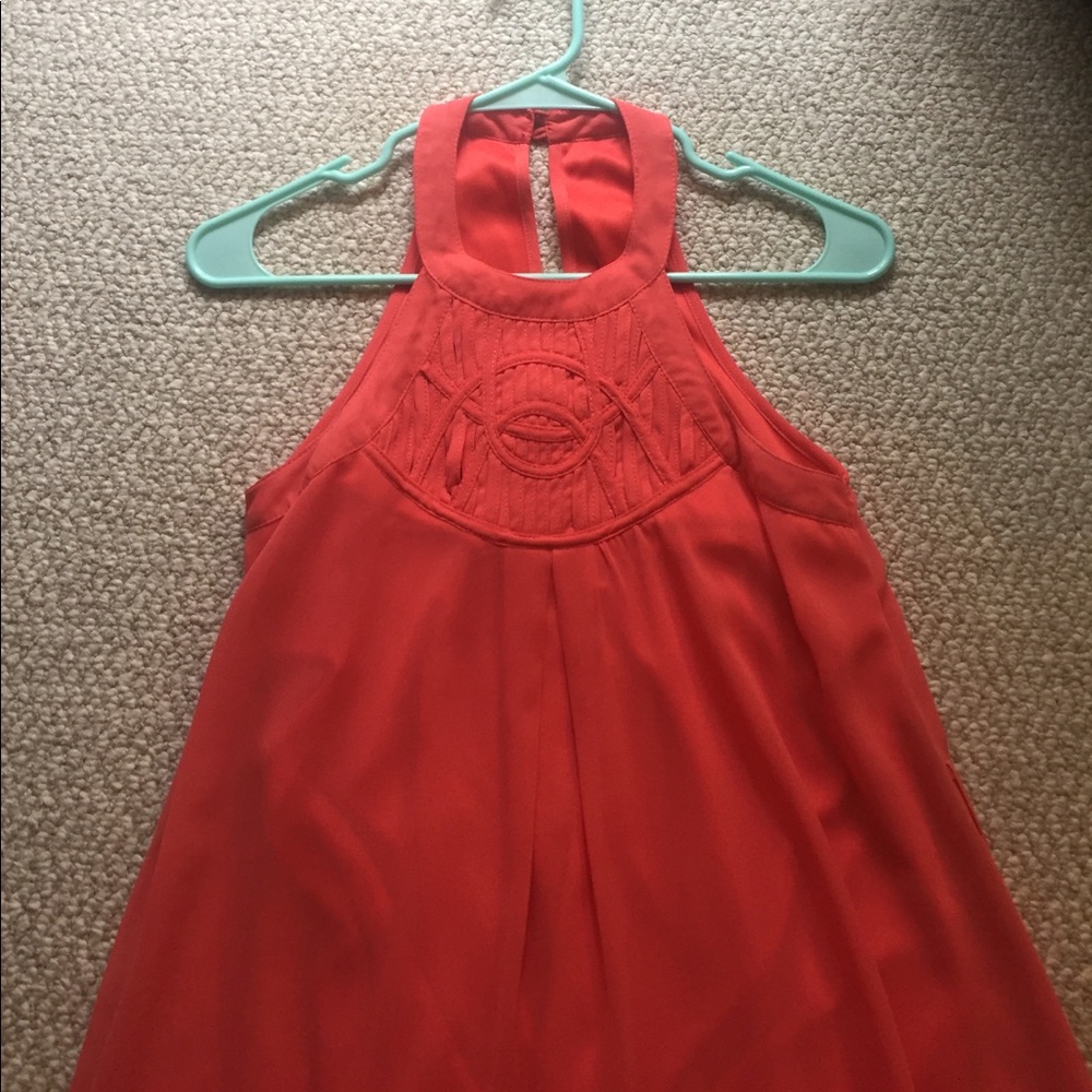 coral sun dress women's size S