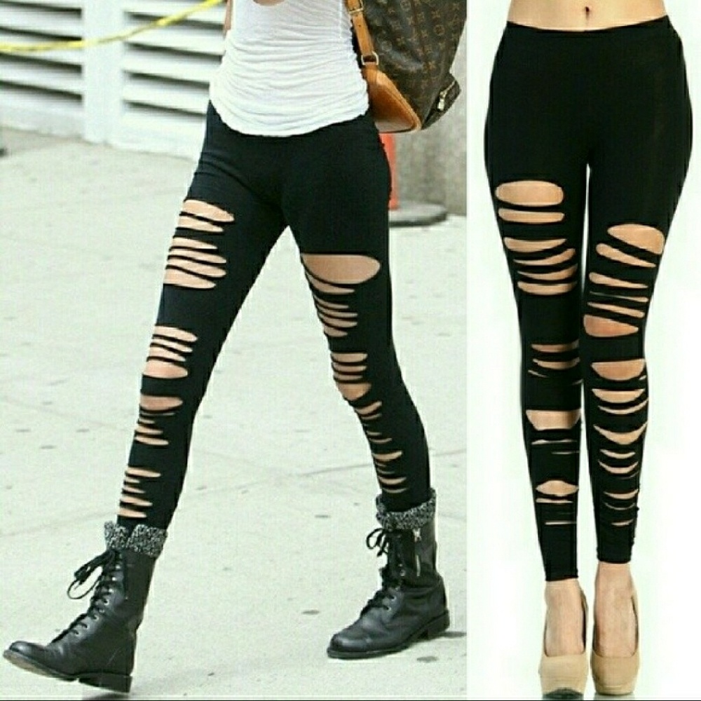Sexy & Stylish Distressed Leggings - Picture 4 of 4