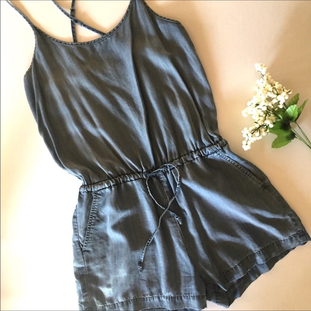 Denim romper