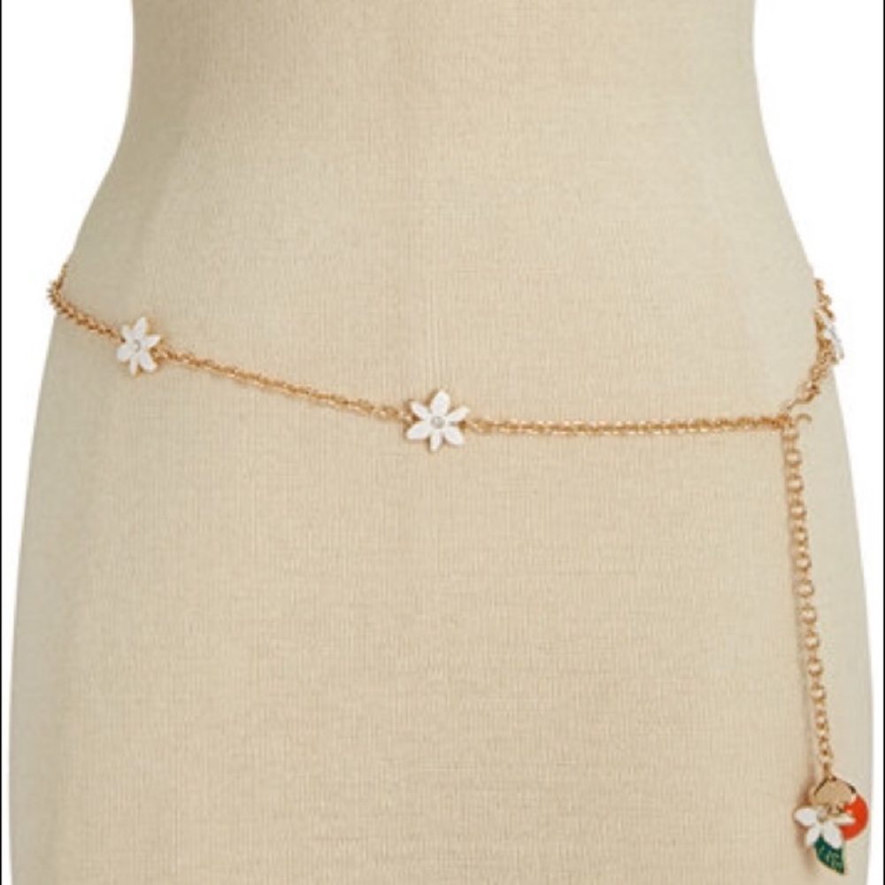 Kate Spade Metal Gold Chain Adjustable Waist Belt