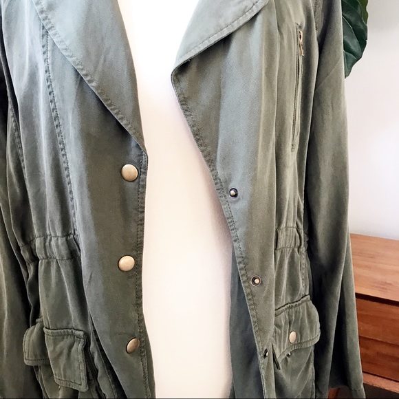 Lucky Brand Olive Green Light weight Jacket Size L - Picture 4 of 6