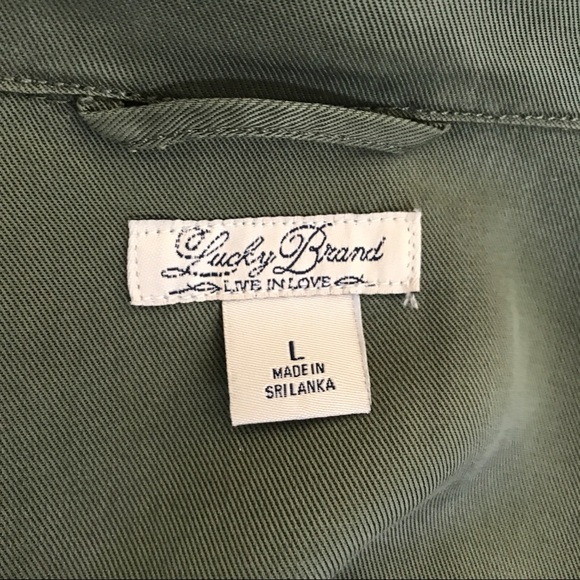 Lucky Brand Olive Green Light weight Jacket Size L - Picture 5 of 6