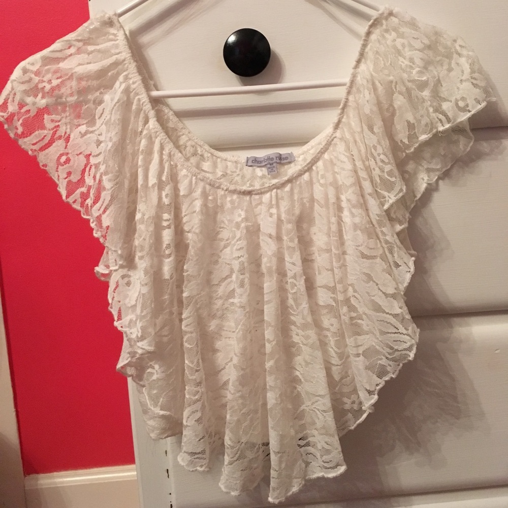 Charlotte Russe lace crop top