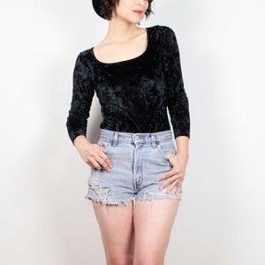 Vintage Victoria's Secret Velvet Bodysuit